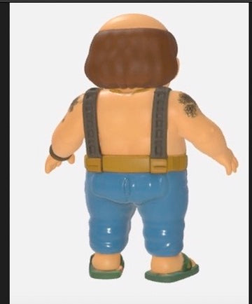 Aqua Teenage Mutant Ninja Hunger Force Chibi Carl as Android body with Meatwad as Krang (Copy)