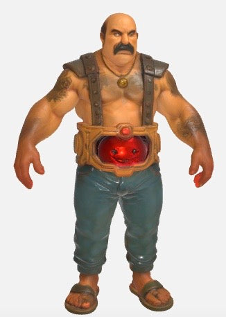 Aqua Teenage Mutant Ninja Hunger Force Realistic Carl as Android body with Meatwad as Krang