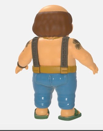 Aqua Teenage Mutant Ninja Hunger Force Chibi Carl as Android body with Meatwad as Krang (Copy)