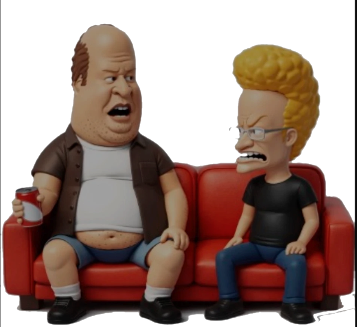 Custom art Beavis And Butthead Couch Figure made to order