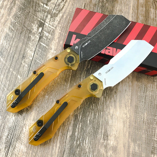 EDC Tacitcal Kershaw 7850 Brown PEI Handle Self Defense Hunting D2 Steel Outdoor Utility Pocket Knife Rescue Tools Kershaw 7650