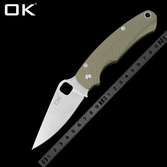 OK-81 VG-10 Blade Ceramic Bearing Folding Knife Outdoor Camping Hunting Pocket Tactical Self Defense EDC Tool Collection Knife