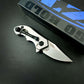 ZT 0022 Tim Galyean Flipper Knife 1.8" CPM-20CV Stonewashed Blade, Carbon Fiber and Titanium Handles,outdoor camping