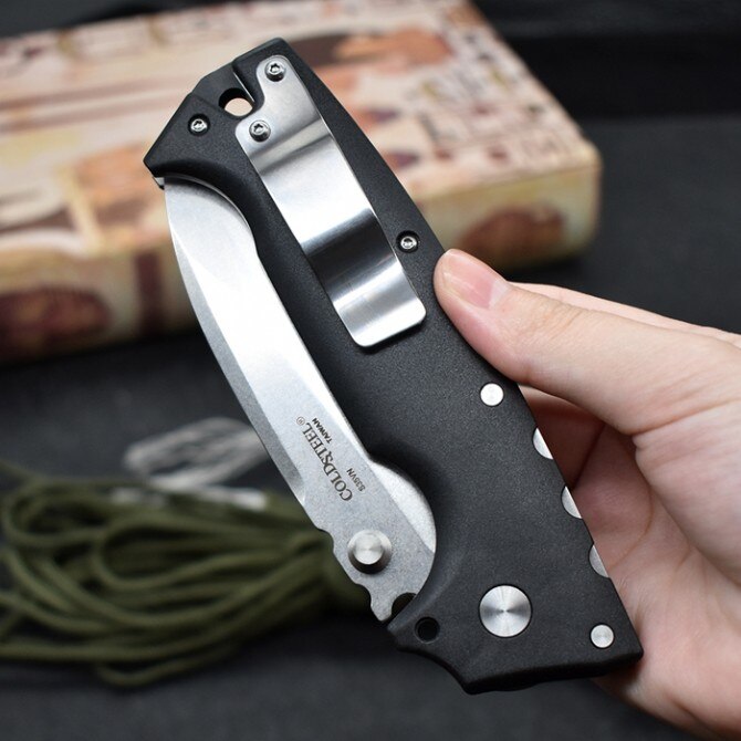 Cold Steel AD10 Outdoor Survival Folding Camping Pocket Defensive Knife S35VN Blade Survival Tactical Knives Utility EDC Tool