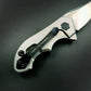 ZT 0022 Tim Galyean Flipper Knife 1.8" CPM-20CV Stonewashed Blade, Carbon Fiber and Titanium Handles,outdoor camping