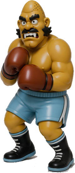 NES Mike Tyson's Punch-Out 4” stylized resin figure NINTENDO
