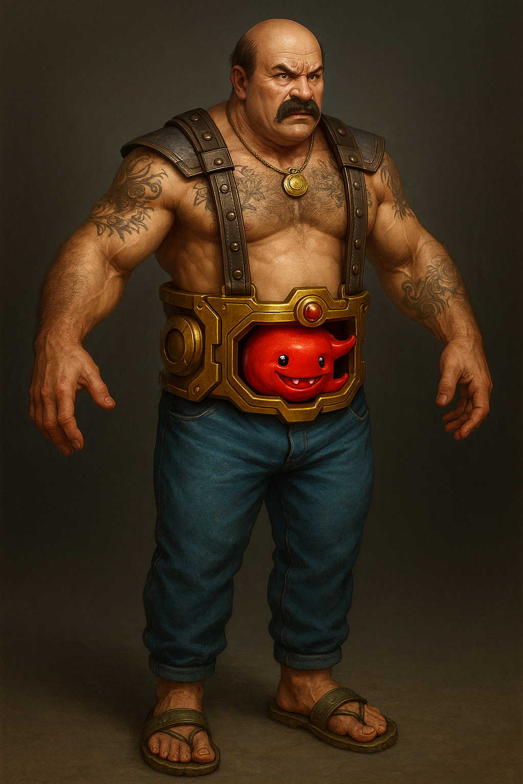 Aqua Teenage Mutant Ninja Hunger Force Realistic Carl as Android body with Meatwad as Krang