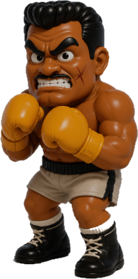 NES Mike Tyson's Punch-Out 3” stylized resin figure NINTENDO