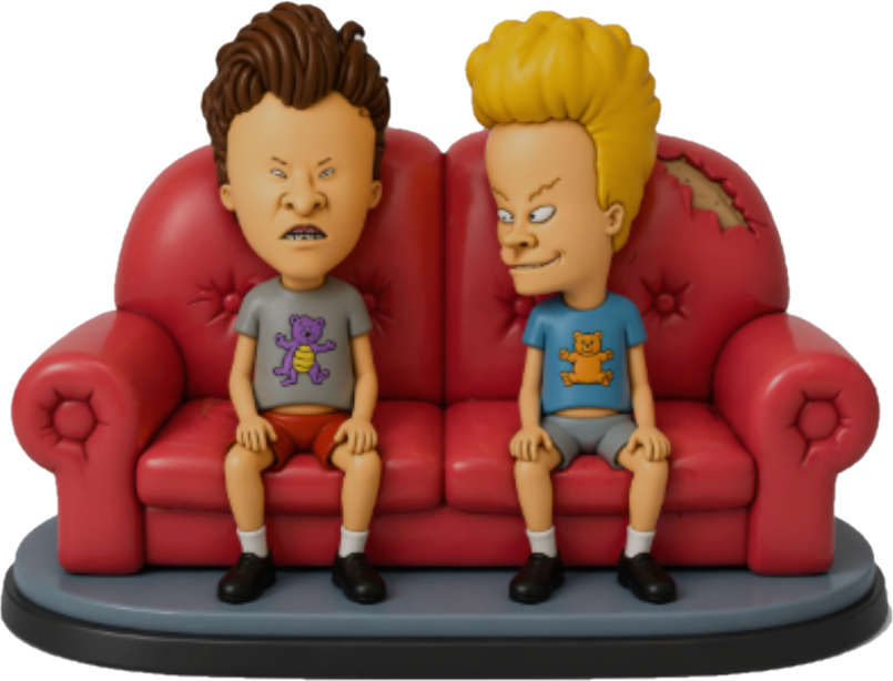 Custom art Beavis And Butthead Couch Figure made to order