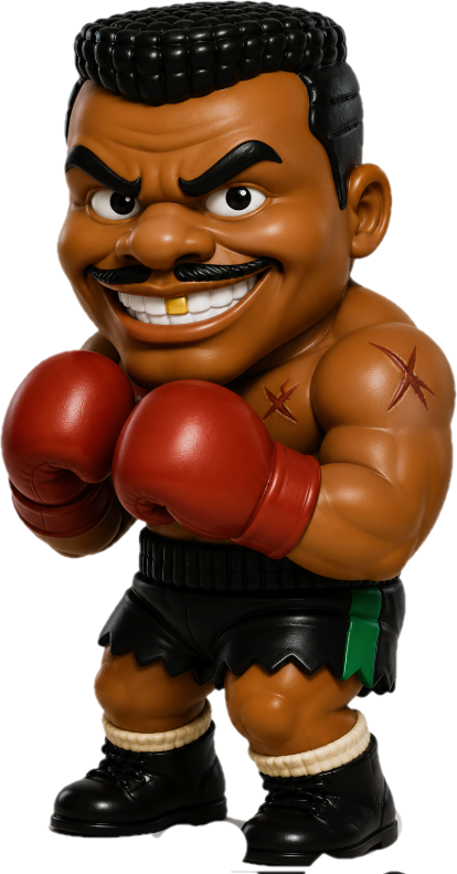 NES Mike Tyson's Punch-Out 3” stylized resin figure NINTENDO