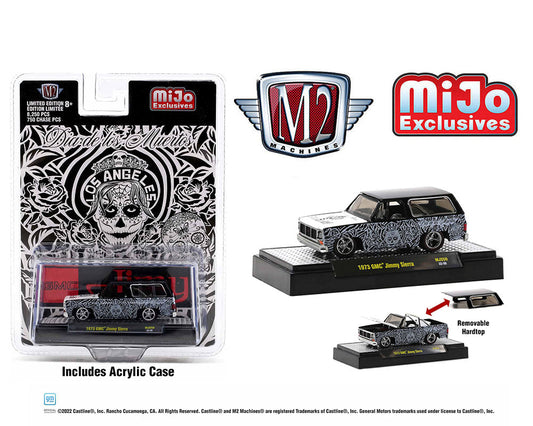 M2 Machines 1:64 Mijo Exclusives 1973 Chevrolet GMC Jimmy Sierra ” Dias De Los Muertos ” 2022 Limited Edition