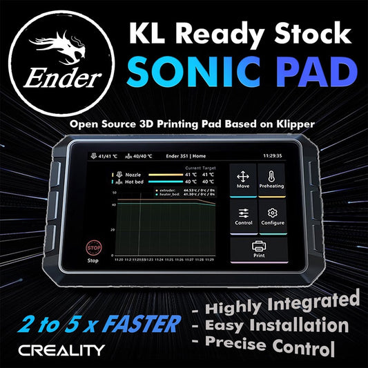 Creality Sonic Pad 7 Inch RAM 2G ROM 8G 64 Bit Klipper Firmware Printing Speed Up Model Real Time Preview New Upgrade