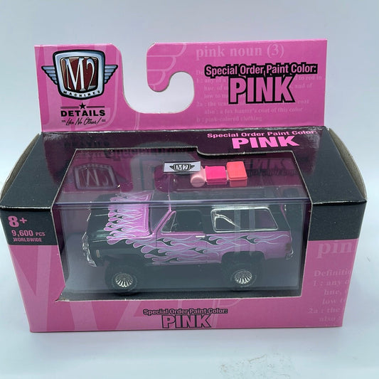 M2 MACHINES 1973 Chevrolet K5 Blazer PINK - 1:64 SCALE DIE CAST S110 22-47